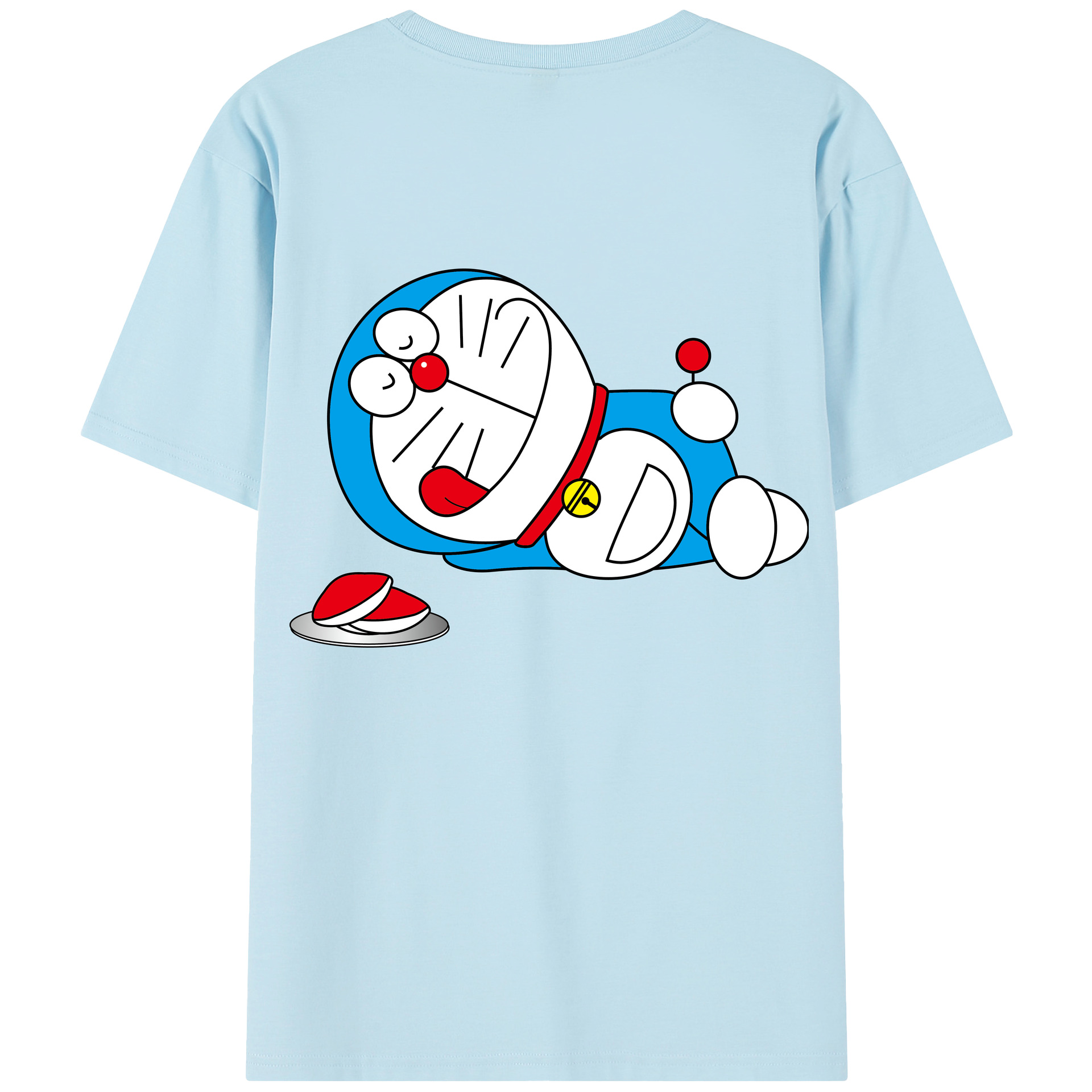 （画像用） ドラえもん Doraemon 綿100％半袖Tシャツ（背面プリント）
